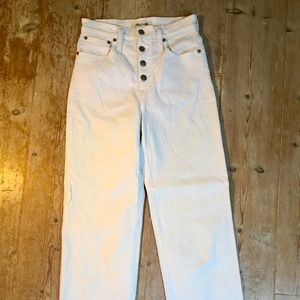 Madewell wide-leg crop jeans in white